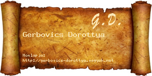 Gerbovics Dorottya névjegykártya