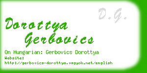 dorottya gerbovics business card